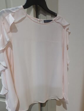 Marks & Spencer Pale Pink Ruffle Sleeve Blouse